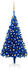vidaXL Künstlicher Weihnachtsbaum mit LEDs & Kugeln blau 150 cm (3077508)