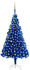 vidaXL Künstlicher Weihnachtsbaum mit LEDs & Kugeln blau 240 cm (3077511)