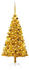 vidaXL Künstlicher Weihnachtsbaum mit LEDs & Kugeln gold 210cm (3077520)
