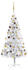 vidaXL Künstlicher Weihnachtsbaum mit LEDs & Kugeln silber 180cm (3077524)