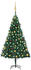 vidaXL Künstlicher Weihnachtsbaum mit LEDs & Kugeln grün 150 cm (3077535)