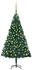 vidaXL Künstlicher Weihnachtsbaum mit LEDs & Kugeln grün 210 cm (3077537)