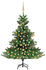 vidaXL Künstlicher Weihnachtsbaum Nordmann LED & Kugeln grün 120 cm (3077558)