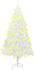 vidaXL Künstlicher Weihnachtsbaum mit LEDs Dicke Zweige weiß 210 cm (3077456)