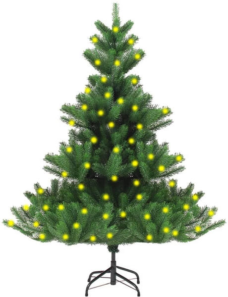 vidaXL Künstlicher Weihnachtsbaum Nordmanntanne mit LEDs grün 120 cm (3077472)