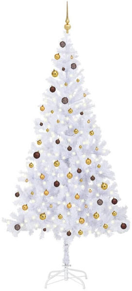 vidaXL Künstlicher Weihnachtsbaum mit LEDs & Schmuck 210 cm 910 Zweige (3077495)