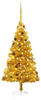 vidaXL Künstlicher Weihnachtsbaum Beleuchtung & Kugeln Gold 180 cm PET