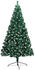 vidaXL Künstlicher Halb-Weihnachtsbaum mit LED & Ständer grün 240 cm (3077395)