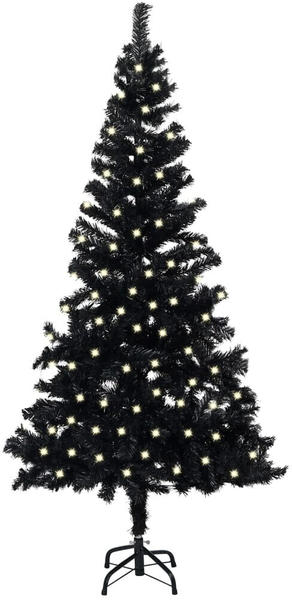 vidaXL Künstlicher Weihnachtsbaum mit LEDs & Ständer schwarz 240cm (3077420)