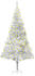 vidaXL Künstlicher Weihnachtsbaum mit LEDs & Ständer silber 180cm (3077438)