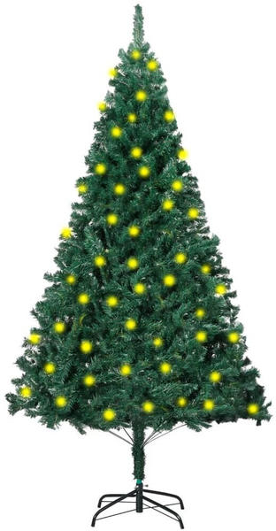 vidaXL Künstlicher Weihnachtsbaum mit LEDs & Dicken Zweigen grün 150 cm (3077449)