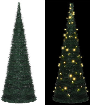 vidaXL Künstlicher Pop-Up-Weihnachtsbaum mit LED grün 180 cm (321524)
