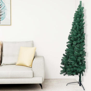 vidaXL Künstlicher Halber Weihnachtsbaum mit Ständer grün 240 cm (328416)