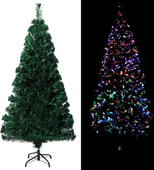 vidaXL Künstlicher Weihnachtsbaum mit Ständer grün 120 cm Fiberoptik (321026)
