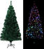 vidaXL Künstlicher Weihnachtsbaum mit Ständer grün 150 cm Fiberoptik (321027)