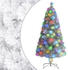 vidaXL Künstlicher Weihnachtsbaum mit LED weiß 64 cm Glasfaser (328448)