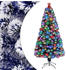 vidaXL Künstlicher Weihnachtsbaum mit LED weiß & blau 120 cm Glasfaser (328455)