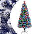vidaXL Künstlicher Weihnachtsbaum mit LED weiß & blau 150 cm Glasfaser (328456)