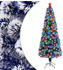 vidaXL Künstlicher Weihnachtsbaum mit LED weiß & blau 240 cm Glasfaser (328459)