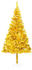 vidaXL Künstlicher Weihnachtsbaum mit LEDs & Ständer gold 180 cm (3077433)