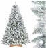 FairyTrees künstliche FICHTE natur-weiß mit Schneeflocken 180cm (SW10369)