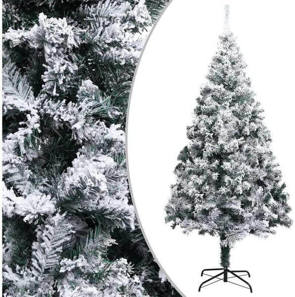 vidaXL Künstlicher Weihnachtsbaum mit LEDs 400cm grün beschneit (328479)