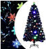 vidaXL Weihnachtsbaum Mit LED-schneeflocken 120cm schwarz (328461)