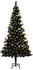 vidaXL Künstlicher Weihnachtsbaum mit LEDs Ständer schwarz 150 cm (3077417)