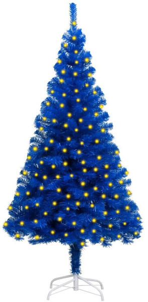 vidaXL Künstlicher Weihnachtsbaum mit LEDs & Ständer blau 150 cm (3077422)