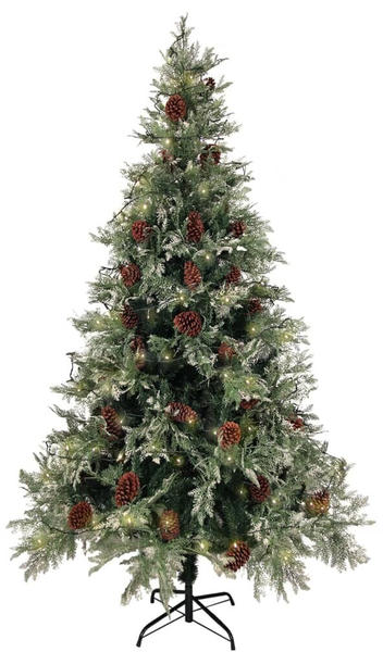 vidaXL Christmas Tree With LED and Pine Cones 195cm