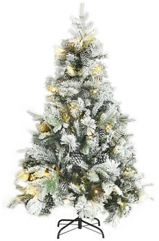 vidaXL Christmas Tree With Snowflakes, LED and Pine Cones 150cm