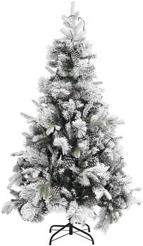 vidaXL Christmas Tree With Snowflakes, LED and Pine Cones 195cm
