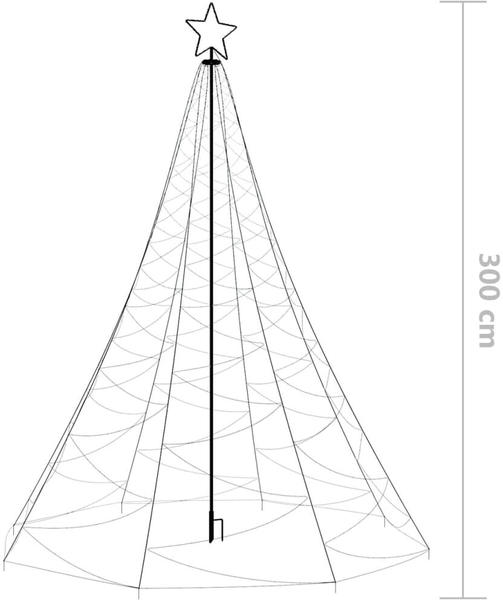 vidaXL LED-Weihnachtsbaum 500 Leds 3m (328623)