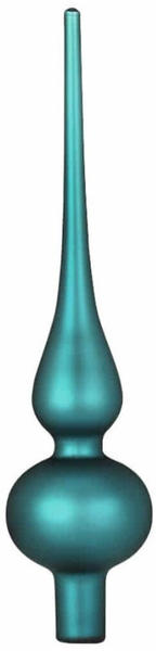 Inge-Glas Christbaumspitze 26cm Glas Petrol Matt / Green Emerald
