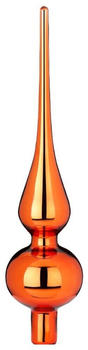 Inge-Glas Christbaumspitze 26cm Glas Orange Glanz / Shiny Chestnut
