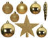 Kaemingk Weihnachtskugeln bruchfest verschiedene Größen 33-Stk. gold