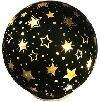 Trend Line LED-Kugel schwarz Ø 15cm warmweiß mit Timer