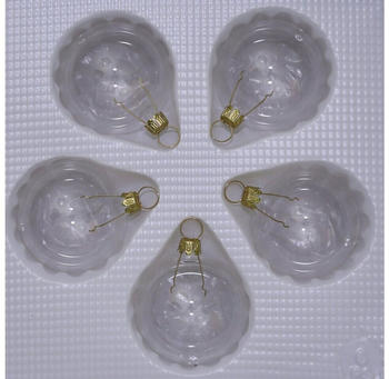 Krebs Lauscha Christbaumschmuckkugeln 5cm 5 Stk. klar