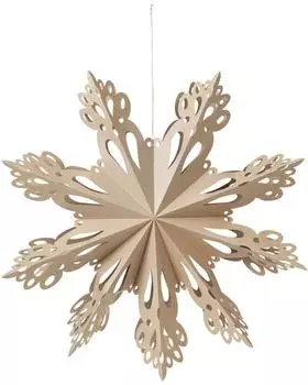 Broste Copenhagen Snowflake XL 76cm natural brown