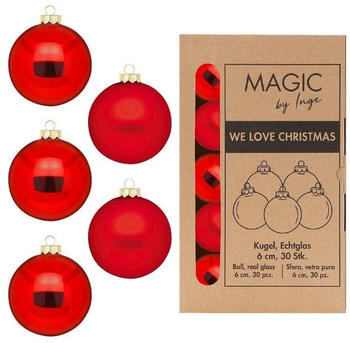 MAGIC by Inge We Love Christmas 6cm 30 Stk. merry red