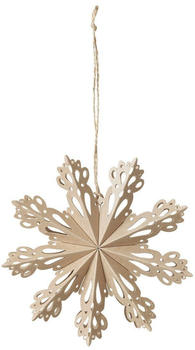 Broste Copenhagen Snowflake S 15cm natural brown
