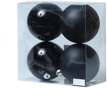 Marelida Christbaumkugeln bruchfest 10cm 4er schwarz