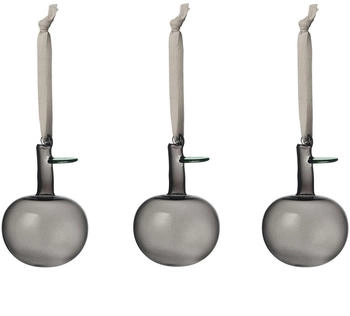 iittala Oiva Toikka Glasapfel 3set grau (1073971)