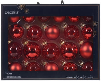 Decoris Weihnachtskugeln 5-7cm 21er (149174)