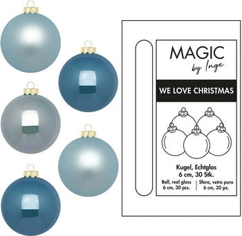Inge-Glas Kugeln Glas 6cm 30 Stk. elysian blue (15375P630)