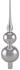 036-0000-999: Thüringer Glasdesign Steinheid Doppelspitze 31cm (036-0000)