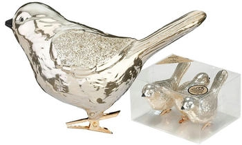 Inge-Glas Vögel auf Clip 9cm 3 Stk. (81247G045)
