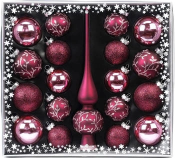 Inge-Glas Kugeln Mix Ornamente Glas mit Spitze 19er Set berry kiss (600000241)