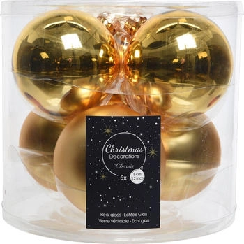 Kaemingk Christmas Decorations 8cm 6 Stk. gold