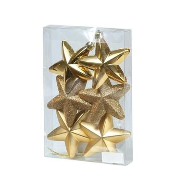 Marelida Sterne bruchfest 7,5cm 6 Stk. gold